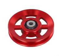 babominimer Puleggia in lega di alluminio da 85-114 mm per attrezzatura fitness con cavo con cuscinetto 6202RS, compatibile con barra per trazioni del telaio della porta (105 mm rosso)