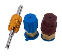 babominimer R12 per R134a Adattatore porta retrofit CA con alta pressione rapida e bassa e accoppiatori per auto 1/4 di condizionamento Conversione Air SAE Raccordo