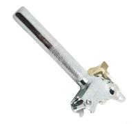 babominimer Reggisella elettrico ribaltabile con blocco antifurto, supporto per sella tubolare in acciaio zincato, design pieghevole resistente alla ruggine per protezione della batteria e sicurezza