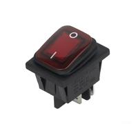 babominimer Rettangolo illuminato on-off impermeabile interruttore a bilanciere 20A DPST IP67 rosso/verde LED per pannello elettrico industriale