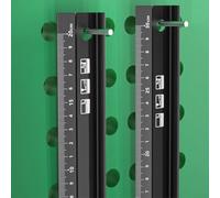 babominimer Righello da taglio in lega di alluminio con impugnatura rialzata con retro antiscivolo, anti-sanguinamento per bordo e foro per appendere per una misurazione precisa della lunghezza e