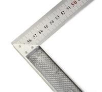 babominimer Righello quadrato angolare in lega di alluminio a forma di L, per edilizia e falegnameria, dimensioni da 250 mm a 600 mm, strumento di misurazione a lunga durata, antiruggine, con