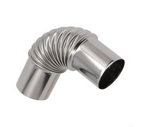 babominimer Rivestimento a gomito in acciaio inox a 90 gradi per tubo della stufa a canna fumaria, compatibile con bruciatori a legna, stufa a tenda calda, sfiato scaldabagno, salvaspazio