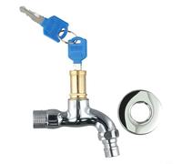 babominimer Rubinetto da esterno con chiave, design antifurto da 1/2 pollici, per irrigazione giardino, autolavaggio, lavandini, lega di metallo antiruggine e struttura in rame (1 pezzo)