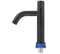babominimer Rubinetto per lavabo da bagno in acciaio inossidabile, maniglia singola con beccuccio girevole a 360 gradi, per uso domestico, compatibile con impianti idraulici standard (nero)