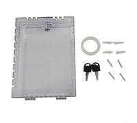 babominimer Scatola di blocco termostato programmabile con chiave per montaggio a parete, copertura protettiva in PC trasparente 21 x 14,5 x 6,5 cm, alloggiamento ventilato sicuro per casa e ufficio