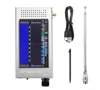 babominimer SDR-V6 Ricevitore digitale portatile demodulazione con touchscreen IPS da 4,3 pollici, copertura a banda intera da 100 kHz a 149 MHz, CW/AM/SSB/WFM/FM stereo/aviazione (argento)