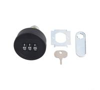 babominimer Serratura con combinazione a 3 cifre per cassetti, armadietti, cassette postali e ferramenta per mobili, lunghezza filettatura 20 mm o 30 mm, nero o bianco (30 mm nero)