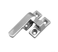babominimer Serratura con maniglia in acciaio inossidabile 304 con fibbia a manopola per persiana e battente, 80 mm o 100 mm, argentata per uffici, hotel, ristoranti, porta tagliafuoco (piccola