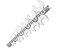 babominimer Set di 10 chiavi a pedale da 3/8 di pollice da 10 a 19 mm, chiave a punta aperta metrica