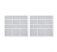 babominimer Set di 2 accessori per filtri per condizionatore d'aria, copertura in rete antipolvere da appendere, facile da installare, filtro antipolvere in plastica di lunga durata per presa d'aria