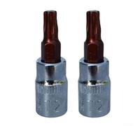babominimer Set di 2 chiavi a bussola Torx da 1/4", attacco esagonale T8-T40, in acciaio al cromo vanadio, utensili manuali per fabbrica, officina, assemblaggio di mobili e generali (T27)