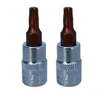 babominimer Set di 2 chiavi a bussola Torx da 1/4", attacco esagonale T8-T40, in acciaio al cromo vanadio, utensili manuali per fabbrica, officina, assemblaggio di mobili e generali (T25)