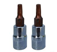 babominimer Set di 2 chiavi a bussola Torx da 1/4", attacco esagonale T8-T40, in acciaio al cromo vanadio, utensili manuali per fabbrica, officina, assemblaggio di mobili e generale()