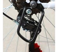 babominimer Set di 2 protezioni per deragliatore posteriore, in acciaio inox, con telaio spesso 7 mm e foro centrale da 10,5 mm, adatto per distanza asse da 66 mm per strada (nero) e argento