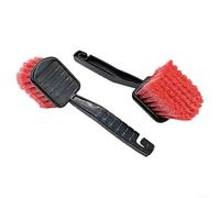 babominimer Set di 2 spazzole per la pulizia di interni ed esterni, spazzole per ruote e pneumatici, con manico antiscivolo, per lavaggio auto e dettagli auto