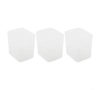 babominimer Set di 3 contenitori portaoggetti in plastica trasparente per frigorifero, 10 x 10 x 8 cm, per ripiano laterale del frigorifero, contenitori salvaspazio multifunzione per (3 confezioni)