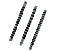 babominimer Set di 3 organizer per bussole da 1/4", 3/8", 1/2", organizer per attrezzi in plastica per officina e garage, grigio