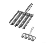 babominimer Set di 3 polpette in acciaio inox con impugnatura comoda e senza superfici, per una forma uniforme, lavabile in lavastoviglie (quadrupla)