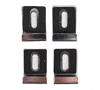 babominimer Set di 4 clip per montaggio a parete per specchi, in acciaio inox, con cuscinetti in schiuma EVA e viti, resistenti per bagno, palestra, armadio