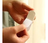 babominimer Set di 4 maniglie in plastica bianca per ante in vetro, armadi, cassetti, armadi, scarpiere e portabottiglie