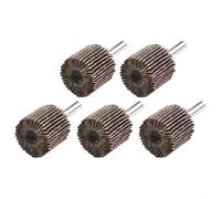 babominimer Set di 5 dischi lamellari per utensili rotanti, diametro 16-40 mm, mole abrasive con grana 80, accessori per lucidatura con gambo da 6 mm per (25 mm)