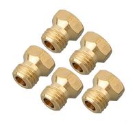 babominimer Set di 5 ugelli in ottone per bruciatore a gas naturale, kit di conversione compatibile con piani cottura a 5 fuochi, iniettori per G20 20 mbar M6 x 0,75 filettatura
