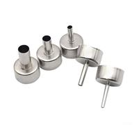 babominimer Set di 5 ugelli per stazione dell'aria calda da 22 mm per saldatura a saldatura, punte di ricambio in acciaio ad alta resistenza compatibili con 858/858D/878/878D/8586/8858