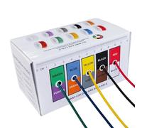 babominimer Set di bobine di filo intrecciato 18/20/22/24AWG flessibile isolato in PVC rame stagnato filo di collegamento elettrico per elettronica automobilistica elettrodomestici LED - 5 (20AWG
