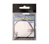 babominimer Set di leader da pesca in filo di acciaio con moschettone e girelle, guinzaglio in filo di acciaio inossidabile per acqua salata o acqua dolce, 20 cm/30 cm/40 cm, ad alta resistenza 9 kg