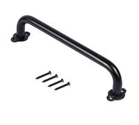 babominimer Set di maniglie scorrevoli per porta scorrevole e maniglia a filo, kit hardware nero opaco in acciaio al carbonio da 280 mm, impugnatura in ghisa solida per cancelli in legno interni o