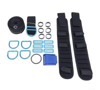babominimer Set di pettorina regolabile con piastra posteriore con spalline in neoprene, cinghie in nylon a prova di mare, hardware in acciaio inossidabile e alluminio, sgancio rapido (blu)