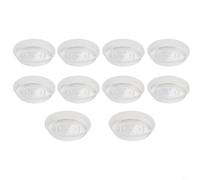babominimer Sottovaso rotondo trasparente, confezione da 10 vassoi in plastica robusta, efficace protezione dall'acqua, previene l'eccessiva irrigazione, design rialzato (13 cm)