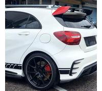 babominimer Spoiler per paraurti posteriore per Classe A W176, A200, A250, A260, A45, per AMG 2013-2018 Hatchback, nero lucido e fibra di carbonio ABS Lip Splitter Trim, No Dri(nero lucido)