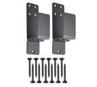 babominimer Staffe di sicurezza per porte 2 x 4, compatibili con legname, in acciaio, per la sicurezza domestica, kit di protezione per porte interne ed esterne (nero)