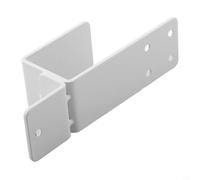 babominimer Staffe per barriere per porte 2 x 4 con design a forma di U per la sicurezza domestica, costruzione in acciaio legato per porte interne ed esterne, compatibile (bianco)