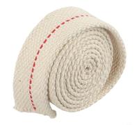 babominimer Stoppino piatto in cotone per lampade a cherosene e lanterne, lunghezza 1 m con 4 misure (1 cm/1,5 cm/2 cm/2,5 cm) per bruciatori a olio e lampade, bianco (2,5 cm x 1 m)