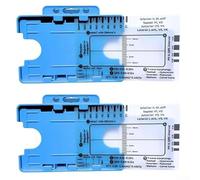 babominimer Strumento di misurazione dell'interpretazione ECG a 7 gradini in plastica trasparente con carte identificative trasparenti per riferimento rapido dell'asse ritmico del battito cardiaco PR