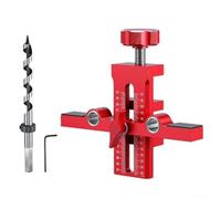 babominimer Strumento di montaggio per armadietti con allineamento a doppio foro per la lavorazione del legno, ausilio all'installazione in alluminio resistente, campo di serraggio da 8-40 mm