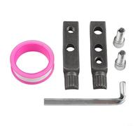 babominimer Strumento di rimozione delle fratture del rubinetto del tubo dell'acqua a 4 punti a 6 punti, estrattore di fili metallici rotti per valvole angolari e tubi, compatto 7,5 cm argento (B 4 e