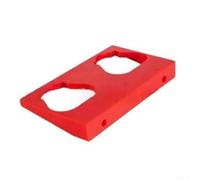 babominimer Supporto per batteria agli ioni di litio da 12 V per montaggio a parete a doppio slot M12 con fori preforati, rosso, confezione da 2 (1 pezzo)