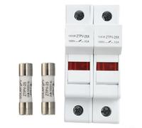babominimer Supporto per fusibile solare fotovoltaico 2P DC1000V 10x38mm Montaggio su guida DIN per pannelli solari 16A-30A Compatibile con sistemi fotovoltaici Indicatore LED (25A)