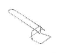 Babominimer Supporto per griglia in metallo per barbecue, con manico rimovibile resistente al calore per griglie e forni a carbone, presa facile e sicuro strumento di cottura all'aperto