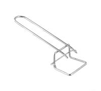 babominimer Supporto per griglia per barbecue, con manico rimovibile, per griglia e forni, strumento in metallo argentato per cucinare all'aperto