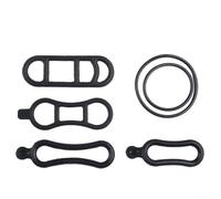 babominimer Supporto per lampada, cinturino elastico in silicone, confezione da 4/6 pezzi, nero, per luce, cronometro, kit di attrezzi, pompa, porta bottiglia d'acqua, telefono e (B)