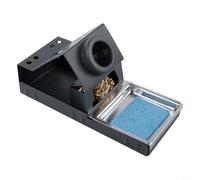 babominimer Supporto per saldatore con spugna per la pulizia, supporto portatile in metallo resistente al calore con lana d'ottone, nero