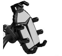 babominimer Supporto per telefono da moto con morsetto antiscivolo stabile e rotazione a 360 gradi, supporto per navigazione antiurto per installazione frontale, supporto mobile regolabile in ABS (A)