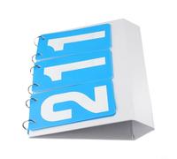 babominimer Tabellone segnapunti da tavolo in plastica a 3 cifre, impermeabile, pieghevole, con numeri trasparenti e rotazione delle pagine, compatibile con pallacanestro, calcio, (blu)