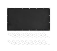 babominimer Tappetino isolante per barbecue, ignifugo, protezione per recinzioni, resistente alle alte temperature, in fibra di vetro, per esterni, barbecue, con cintura di sicurezza (91,5 x 183 cm)