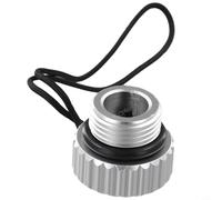 babominimer Tappo antipolvere in alluminio per valvola del serbatoio DIN per immersioni subacquee DIN per protezione filettatura 5/8-14NPS, 35 x 32 mm (argento)